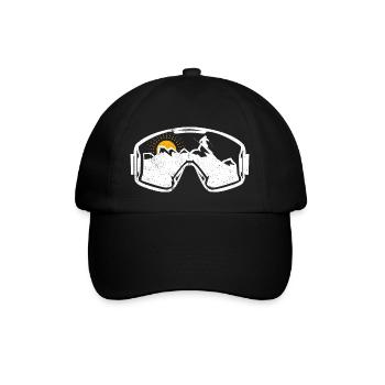 Winter Sports Goggles Skiing Snowboard Ski Resort - Baseball Cap - black/black - Front
