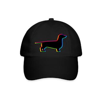CMYK Dachshund - Baseball Cap - black/black - Front