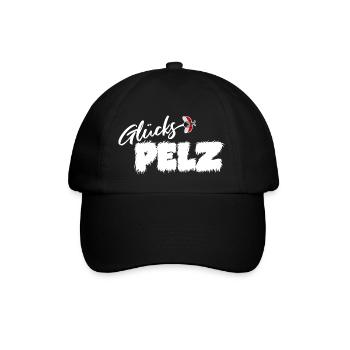 Glückspelz für Glückspilze - Baseballkappe - Schwarz/Schwarz - Vorne