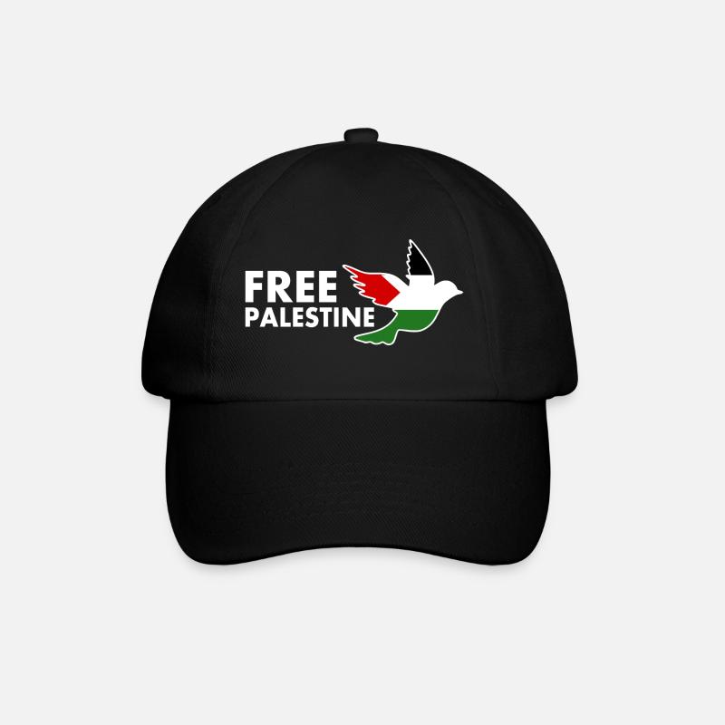 Free palestine - Baseballkappe - Schwarz/Schwarz