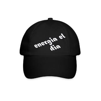 energia el dia -Sprüche - Geschenk - Baseballkappe - Schwarz/Schwarz - Vorne