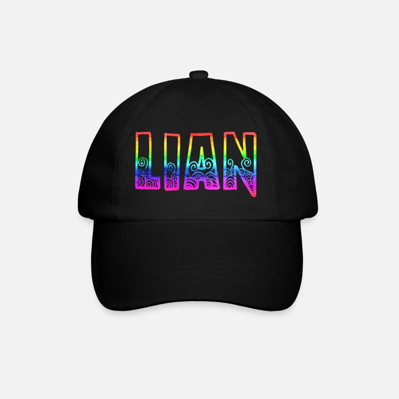 lian rs regenbogen - Baseballkappe - Schwarz/Schwarz