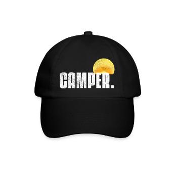 Camper Vintage - Baseballkappe - Schwarz/Schwarz - Vorne