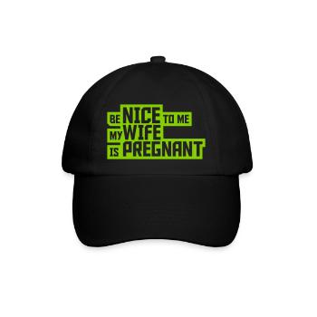 ma femme est enceinte - Casquette classique - noir/noir - Devant