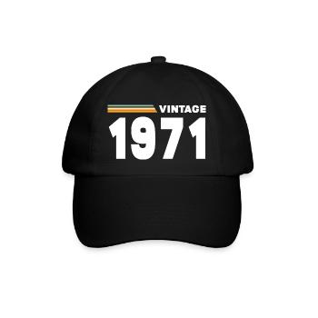 vintage 1971 - Baseball Cap - black/black - Front