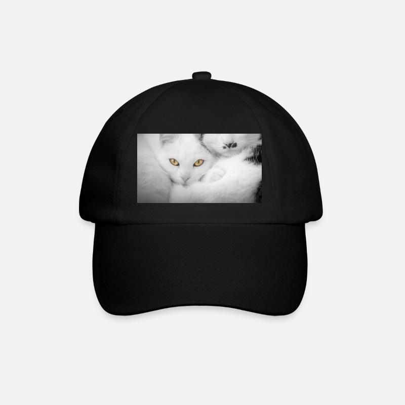 Katzen - Baseballkappe - Schwarz/Schwarz