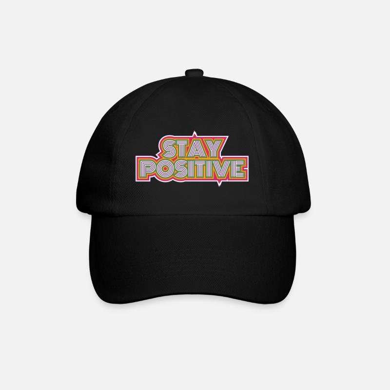Stay Positive - Baseballkappe - Schwarz/Schwarz