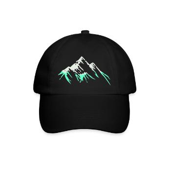 Mountains 001 - Baseball Cap - black/black - Front