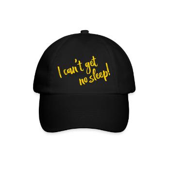 I can't get no sleep - Lyrics - Baseballkappe - Schwarz/Schwarz - Vorne