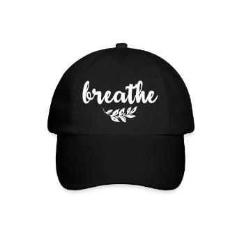 Yoga Geschenk für Yogis Meditation Geschenkidee Om - Baseballkappe - Schwarz/Schwarz - Vorne