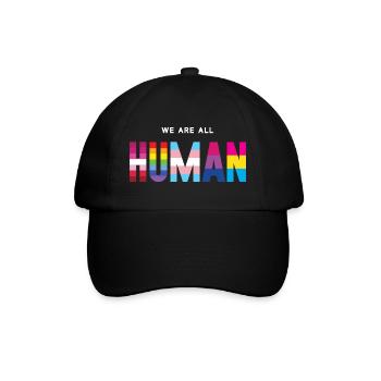 Mois de la fierté LGBT - Nous sommes tous humains - Casquette classique - noir/noir - Devant