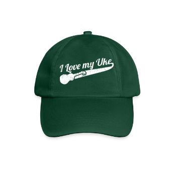 I Love My Uke - Baseball Cap - bottle green - Front