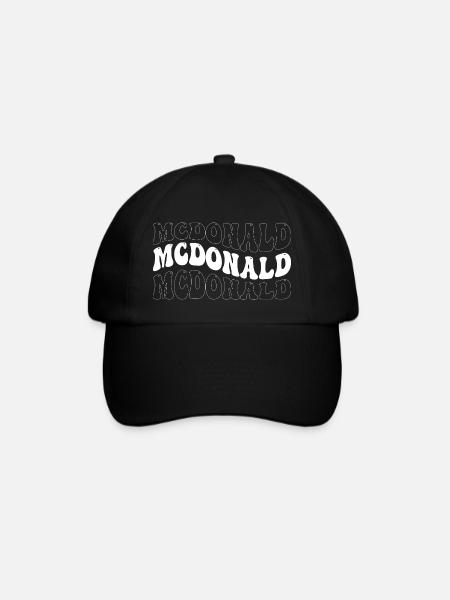 Lustiger McDonald Groovy 4 Männer Frauen Cool McDonald - Baseballkappe - Schwarz/Schwarz
