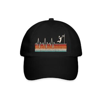 Battement de cœur d’un joueur de basket-ball - Casquette classique - noir/noir - Devant