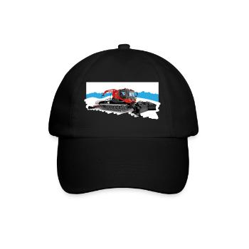 Snow groomer at work in the snow - Baseball Cap - black/black - Front