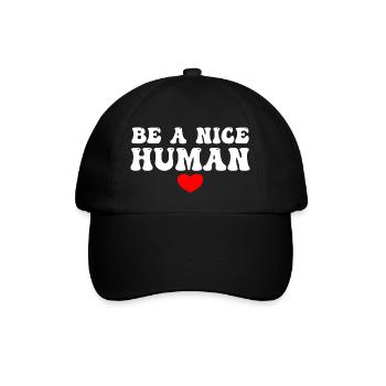 Soyez un humain gentil - Casquette classique - noir/noir - Devant