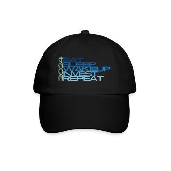 daily routine or everyday life - Baseball Cap - black/black - Front