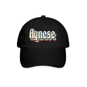 Agnes t-shirt retro vintage t-shirt gift idea - Baseball Cap - black/black - Front