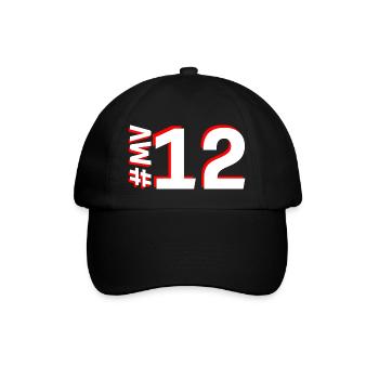 MV12-KARTON - Baseballkappe - Schwarz/Schwarz - Vorne