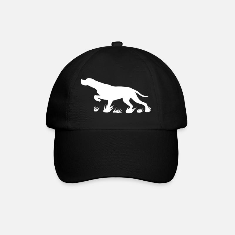 Pointer protruding (white) - Baseball Cap - black/black