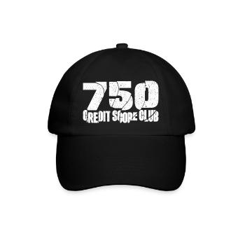 750 Credit Score Club - Financially Conscious Design - Baseball Cap - black/black - Front
