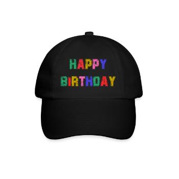 ALLES GUTE ZUM GEBURTSTAG. ALLES GUTE ZUM GEBURTSTAG. JAHRESTAG. - Baseballkappe - Schwarz/Schwarz - Vorne