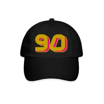 90. 90 ANS. 90e ANNIVERSAIRE. ANNIVERSAIRE 90 ANS. - Casquette classique - noir/noir - Devant