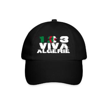 One, two, three, long live Algeria - Baseball Cap - black/black - Front