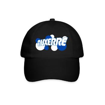 Auxerre Retro Typo Bleu - Casquette classique - noir/noir - Devant