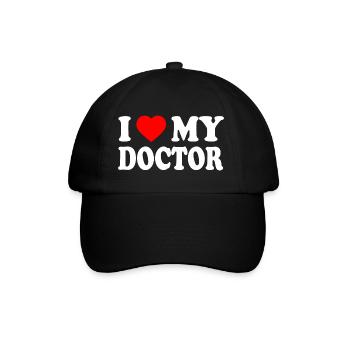 I love my doctor - Baseballkappe - Schwarz/Schwarz - Vorne