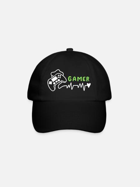 Gamer Gaming - Baseballkappe - Schwarz/Schwarz