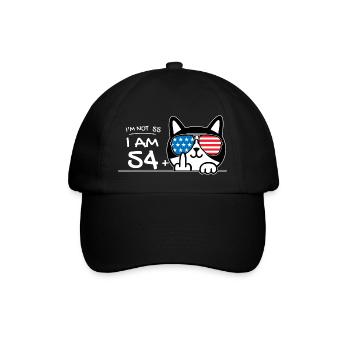Je n’ai pas 55 ans, j’ai 54 ans plus 1 majeur Cat Flip - Casquette classique - noir/noir - Devant