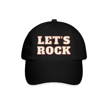 Let's Rock - Baseball Cap - black/black - Front