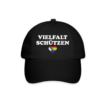 Vielfalt Schützen - Baseballkappe - Schwarz/Schwarz - Vorne