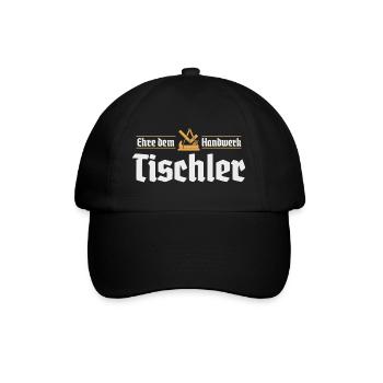 Tischler Handwerk Zunftzeichen Zunft Handwerker - Baseballkappe - Schwarz/Schwarz - Vorne