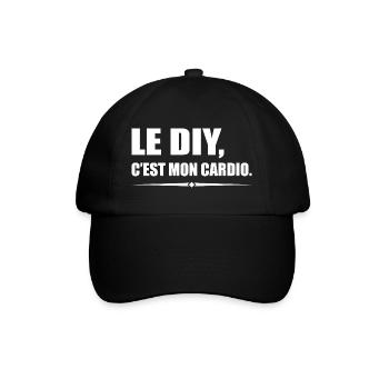 Le DIY c’est mon cardio version bricoleur - Casquette classique - noir/noir - Devant
