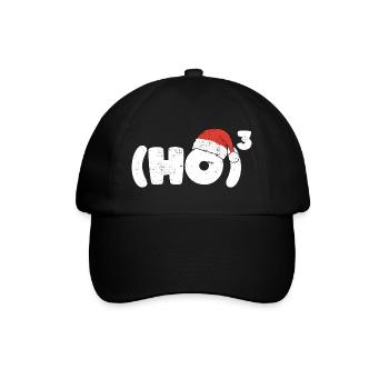 Ho Ho Ho Weihnachtsmann Hut Geschenk Vintage Weihnachten - Baseballkappe - Schwarz/Schwarz - Vorne