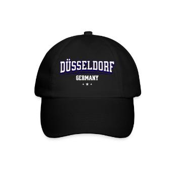 Dusseldorf Germany Varsity Logo - Baseball Cap - black/black - Front