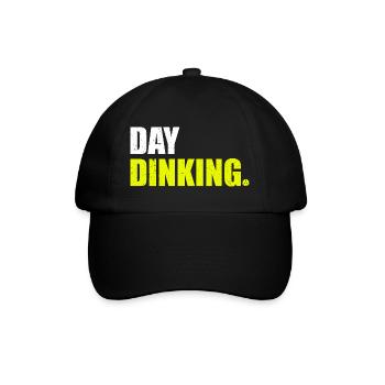 Day dinking funny pickleball player - Baseball Cap - black/black - Front