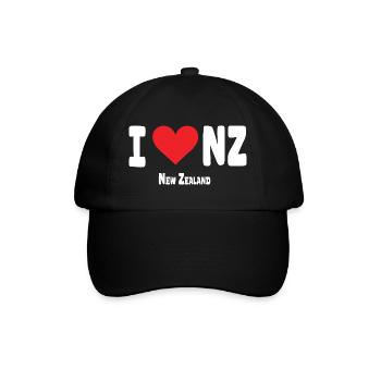 I Love NZ New Zealand - Baseball Cap - black/black - Front