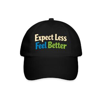 Sarcasm – Expect less, feel better – Lu - Baseball Cap - black/black - Front