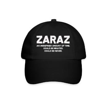 Zaraz Undefinierte Zeitspanne - Baseballkappe - Schwarz/Schwarz - Vorne