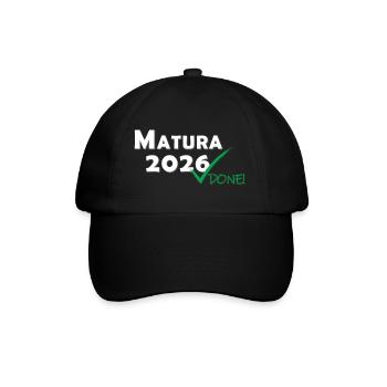 Matura 2026 Done - Baseball Cap - black/black - Front