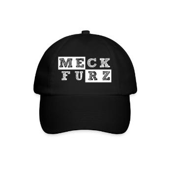 MeckFurz Geometrische Collage Merz muss weg - Baseballkappe - Schwarz/Schwarz - Vorne