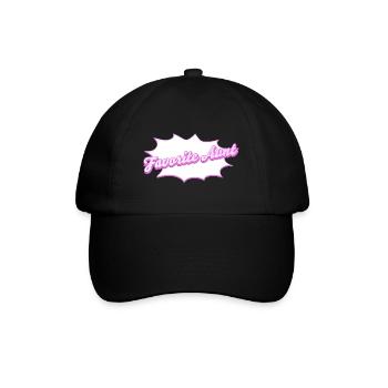 Favorite Aunt lettering for your favorite aunt - Baseball Cap - black/black - Front