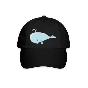 Wal - Baseballkappe - Schwarz/Schwarz - Vorne
