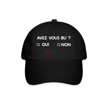 Avez vous bu t-shirt humour apéro - Casquette classique - noir/noir - Devant