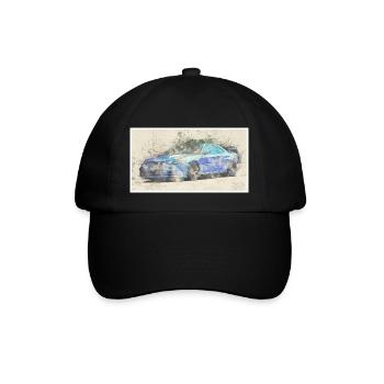 GTR R34 watercolors - Baseball Cap - black/black - Front