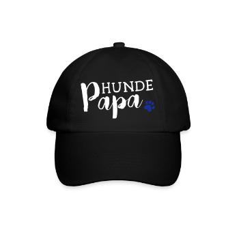 Hundepapa - Baseballkappe - Schwarz/Schwarz - Vorne