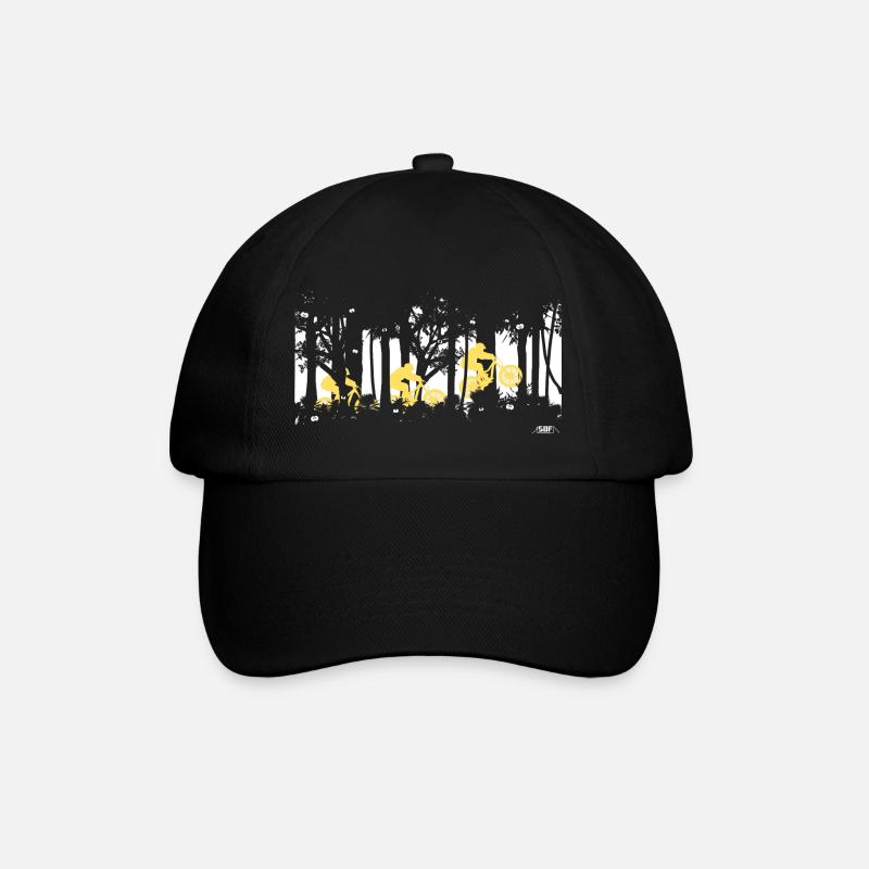 forest jump - Baseball Cap - black/black